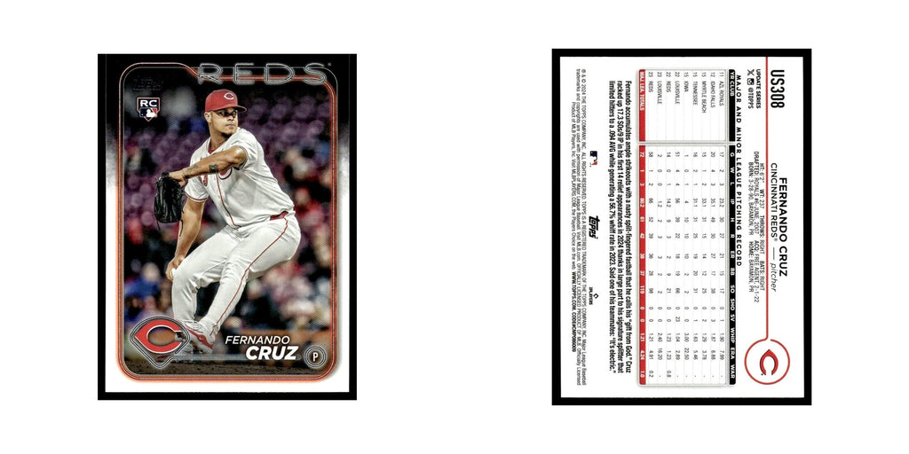 Fernando Cruz Rookie 2024 Topps Update #US308 Cincinnati Reds Baseball Card NM