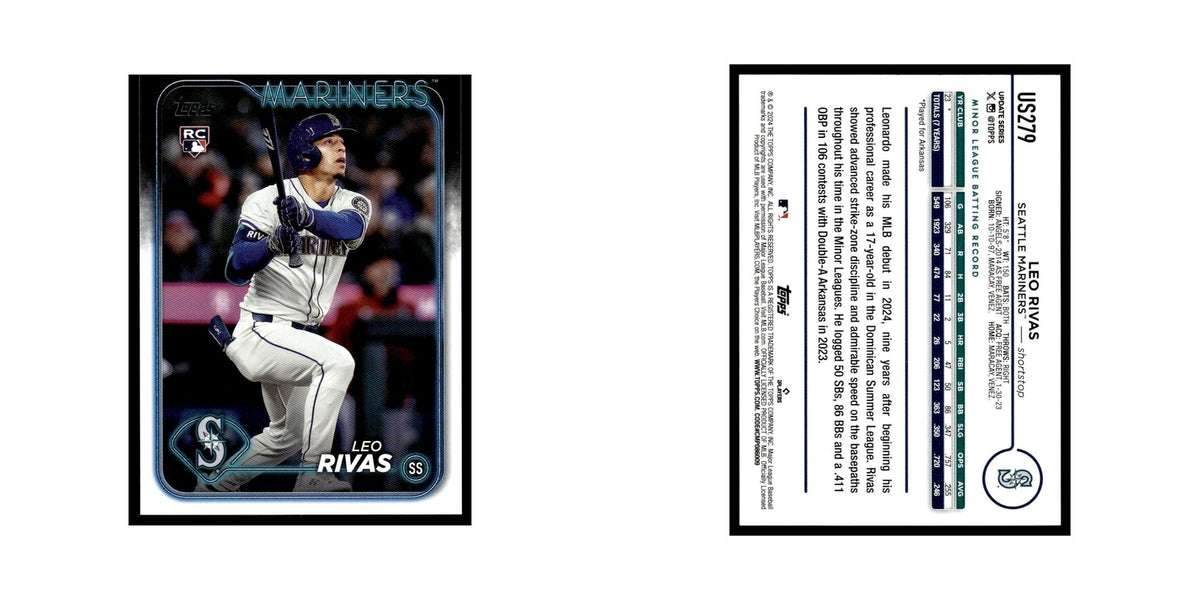 Leo Rivas Rookie 2024 Topps Update #US279 Seattle Mariners Baseball Card NM