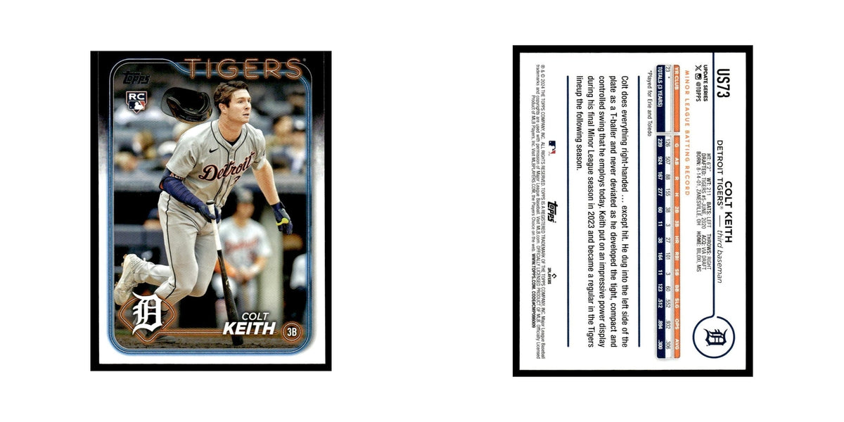 Colt Keith Rookie 2024 Topps Update #US73 Detroit Tigers Baseball Card NM