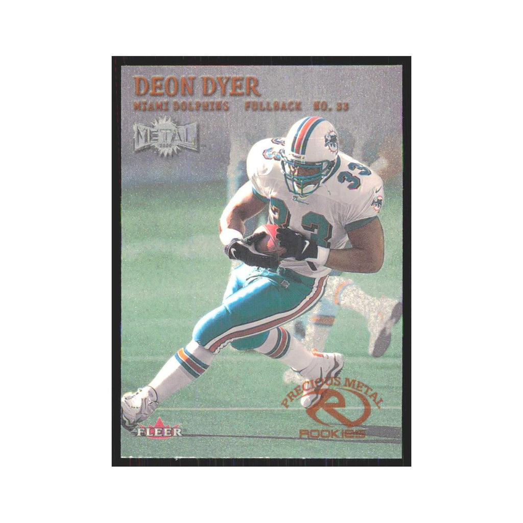 Deon Dyer Rookie 2000 Fleer Metal #208 Miami Dolphins Football Card NM