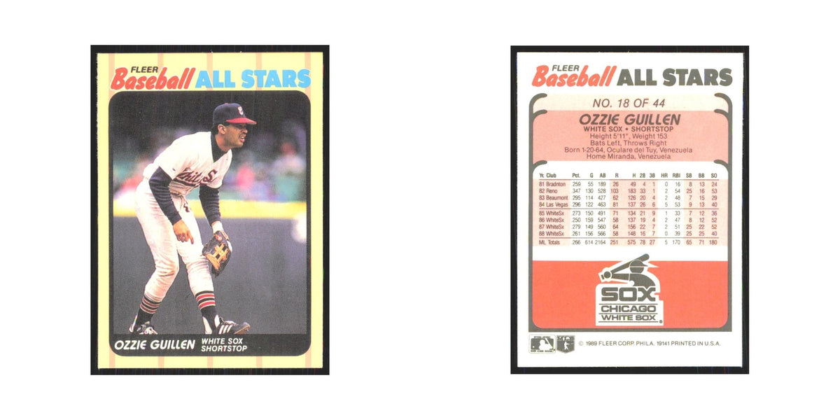 Ozzie Guillen 1989 Fleer Baseball All-Stars #18.0 Chicago White Sox NM