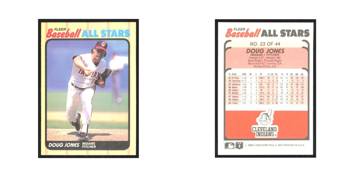 Doug Jones 1989 Fleer Baseball All-Stars #23.0 Cleveland Indians NM