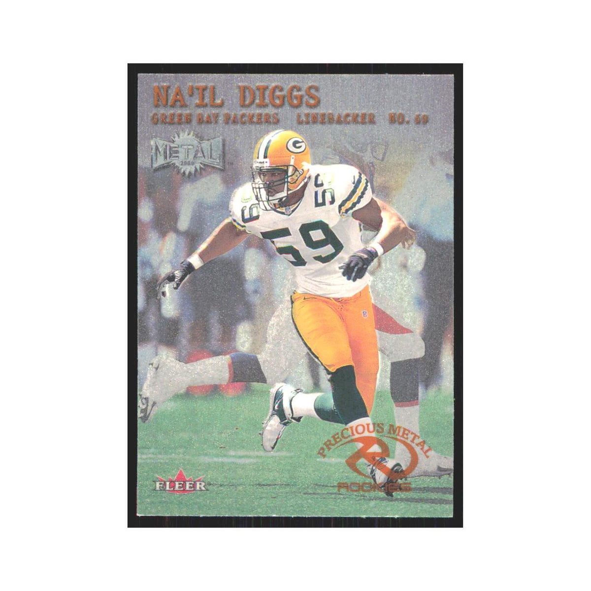 Na'il Diggs Rookie 2000 Fleer Metal #223 Green Bay Packers Football Card NM