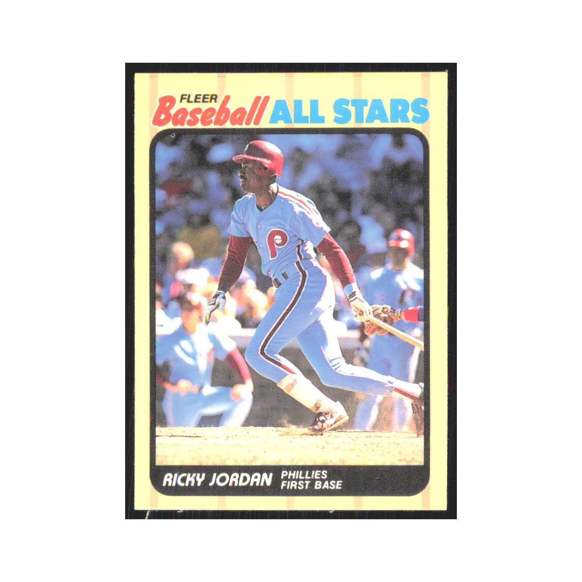 Ricky Jordan 1989 Fleer Baseball All-Stars #24.0 Philadelphia Phillies NM
