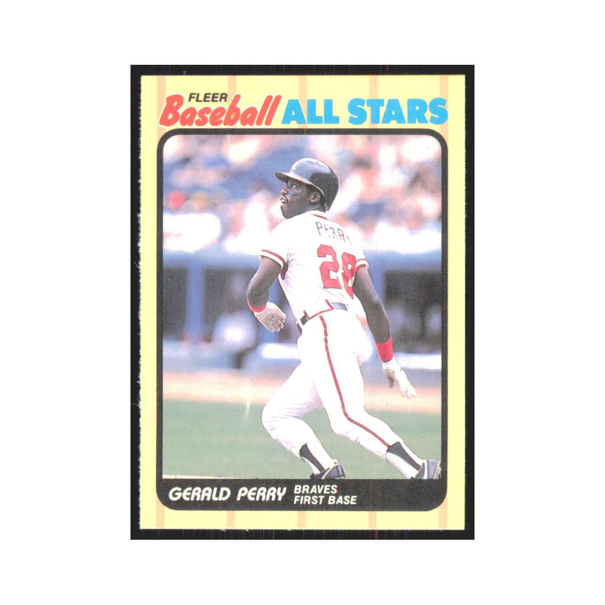 Gerald Perry 1989 Fleer Baseball All-Stars #31.0 Atlanta Braves Baseball Card NM