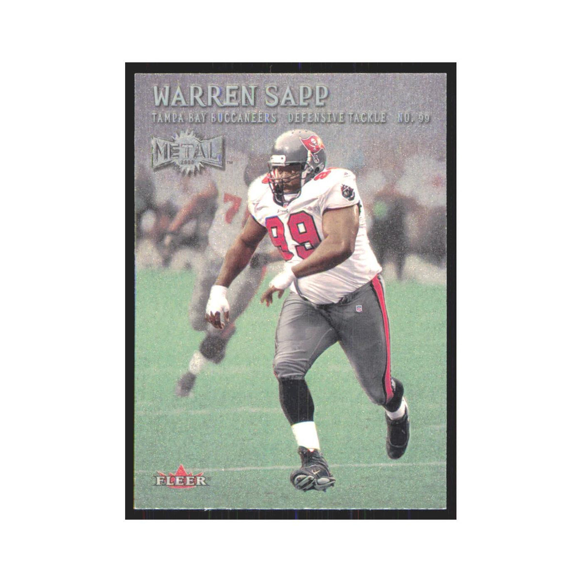 Warren Sapp 2000 Fleer Metal #98 Tampa Bay Buccaneers Football Card NM
