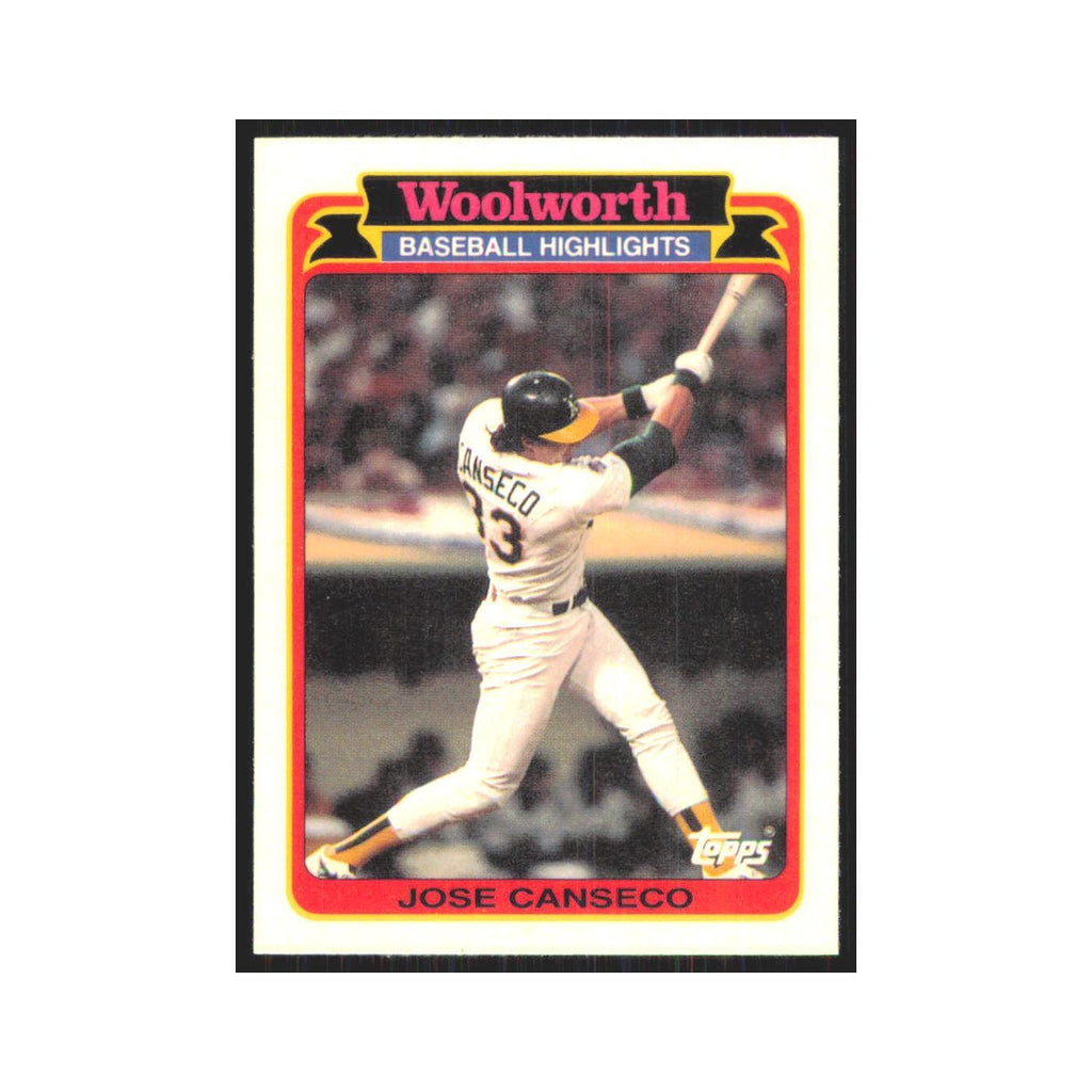 Jose Canseco 1989 Topps Woolworth #23.0 Oakland Athletics Baseball Card NM