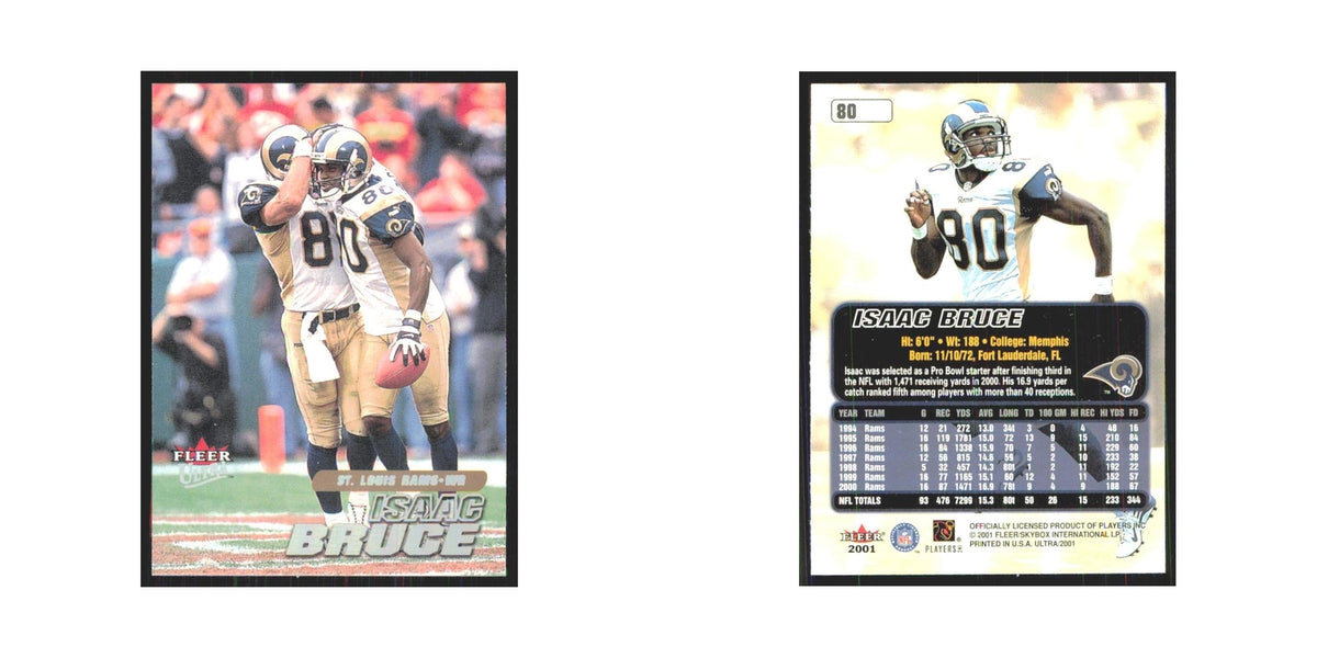 Isaac Bruce 2001 Fleer Ultra #80 St. Louis Rams Football Card NM