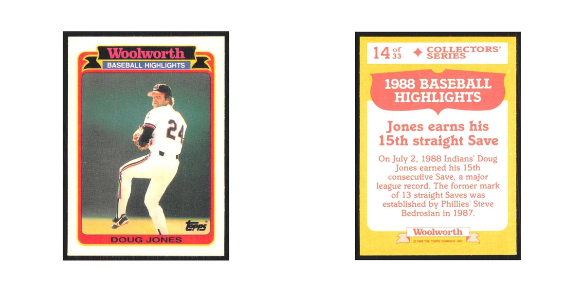 Doug Jones 1989 Topps Woolworth #14.0 Cleveland Indians Baseball Card NM
