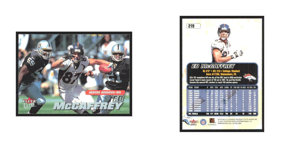 Ed McCaffrey 2001 Fleer Ultra #219 Denver Broncos Football Card NM