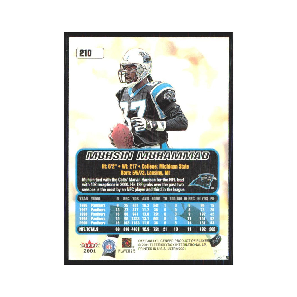 Muhsin Muhammad 2001 Fleer Ultra #210 Carolina Panthers Football Card NM