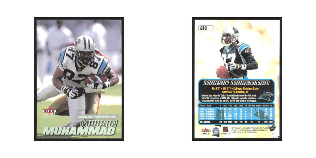 Muhsin Muhammad 2001 Fleer Ultra #210 Carolina Panthers Football Card NM