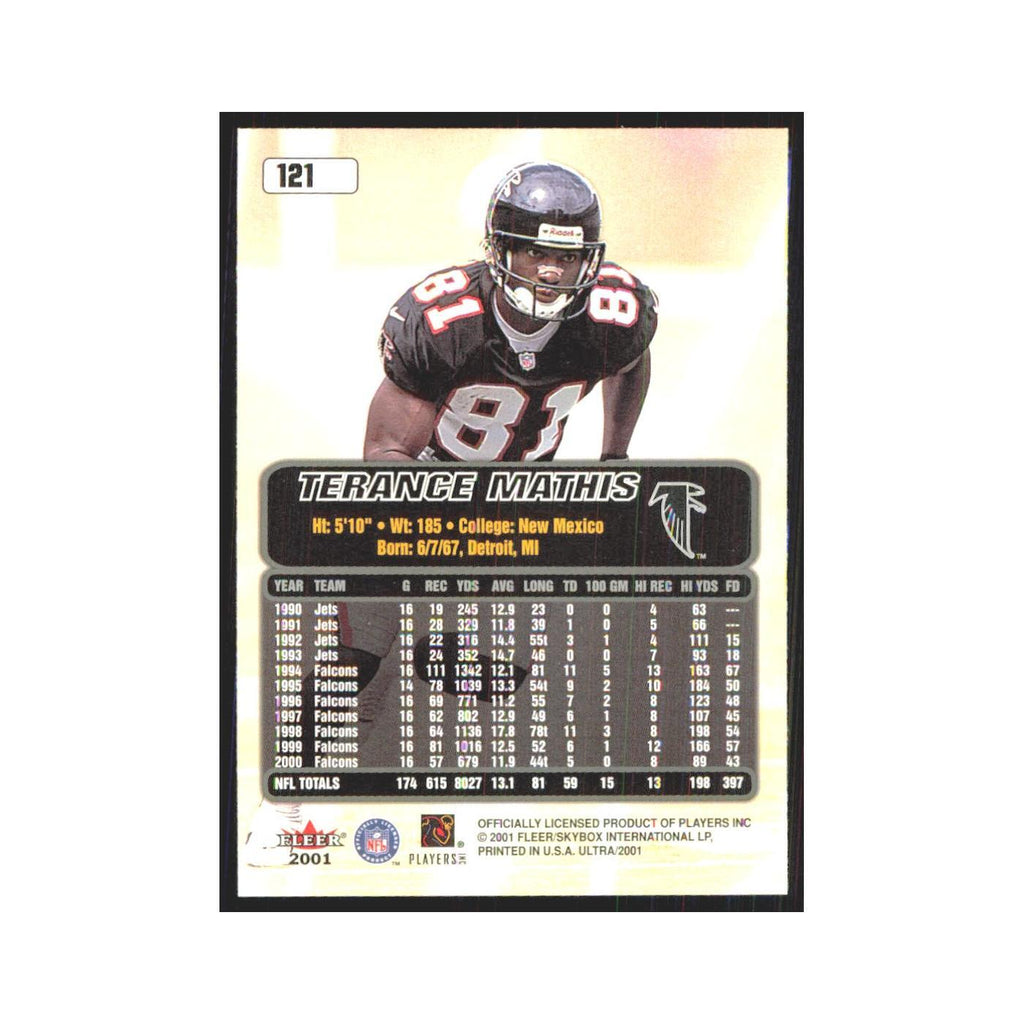 Terance Mathis 2001 Fleer Ultra #121 Atlanta Falcons Football Card NM