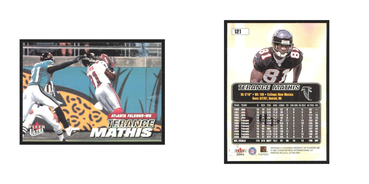 Terance Mathis 2001 Fleer Ultra #121 Atlanta Falcons Football Card NM