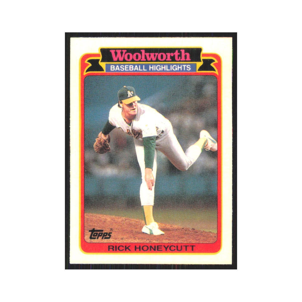Rick Honeycutt 1989 Topps Woolworth #28.0 Oakland Athletics Baseball Card NM