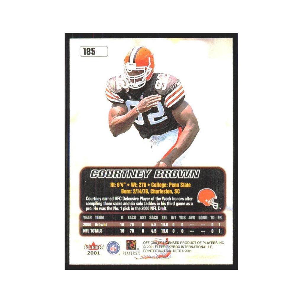 Courntney Brown 2001 Fleer Ultra #185 Cleveland Browns Football Card NM