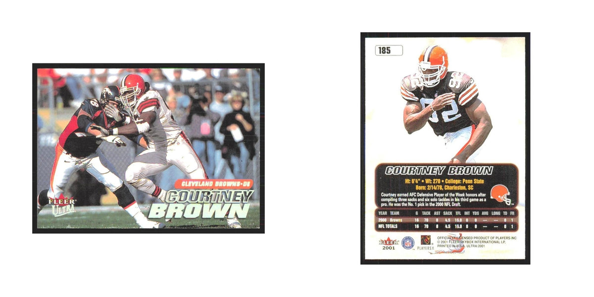Courntney Brown 2001 Fleer Ultra #185 Cleveland Browns Football Card NM