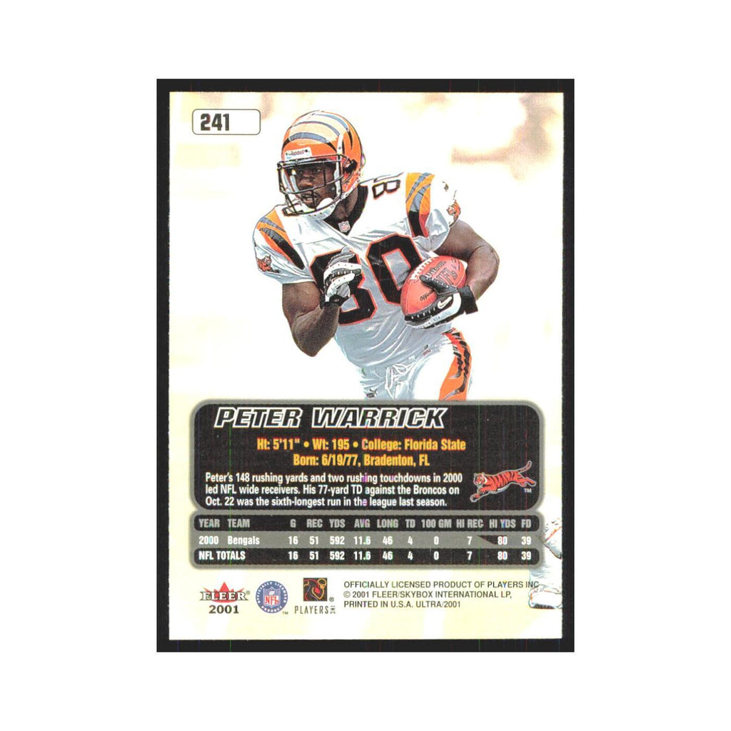 Peter Warrick 2001 Fleer Ultra #241 Cincinnati Bengals Football Card NM