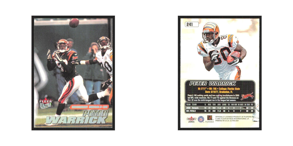 Peter Warrick 2001 Fleer Ultra #241 Cincinnati Bengals Football Card NM