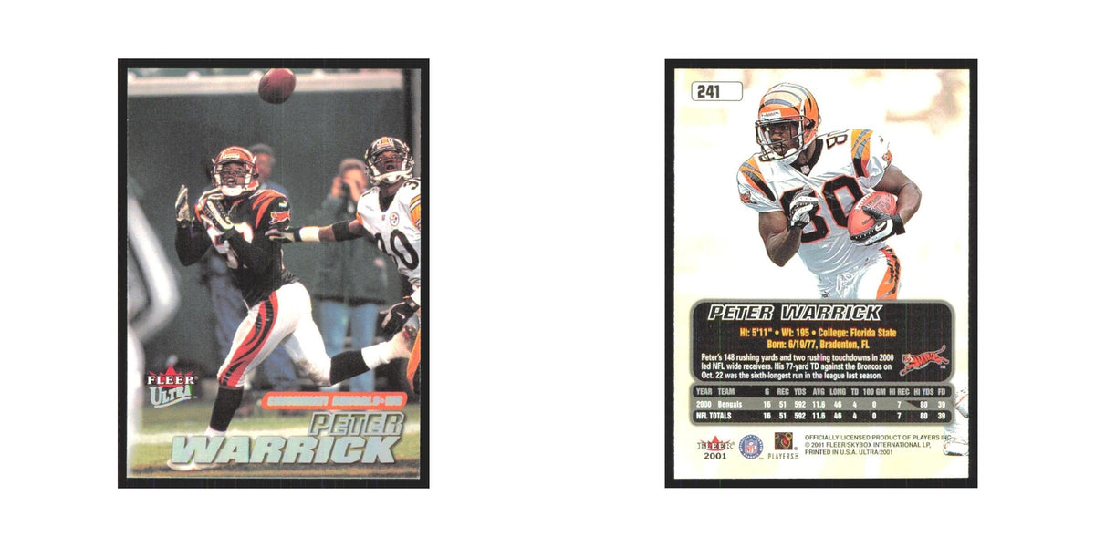 Peter Warrick 2001 Fleer Ultra #241 Cincinnati Bengals Football Card NM