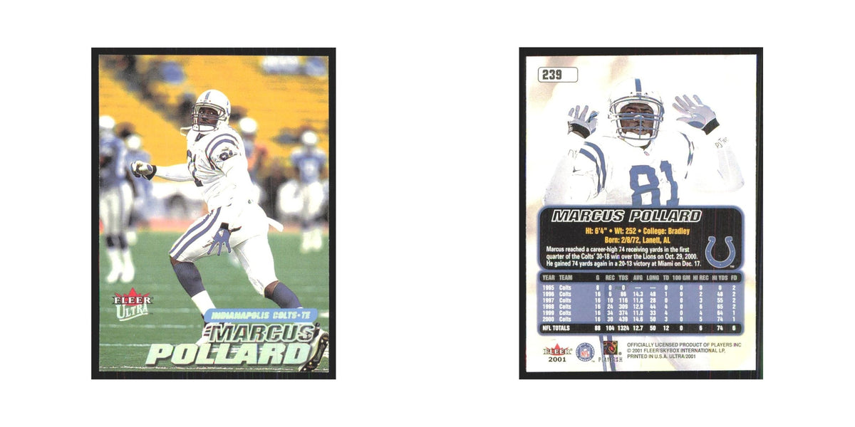 Marcus Pollard 2001 Fleer Ultra #239 Indianapolis Colts Football Card NM