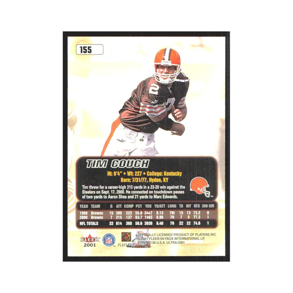 Tim Couch 2001 Fleer Ultra #155 Cleveland Browns Football Card NM