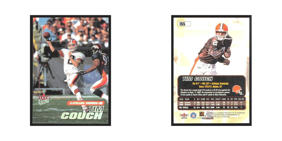 Tim Couch 2001 Fleer Ultra #155 Cleveland Browns Football Card NM