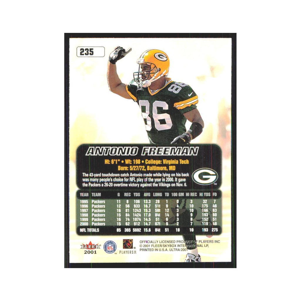 Antonio Freeman 2001 Fleer Ultra #235 Green Bay Packers Football Card NM