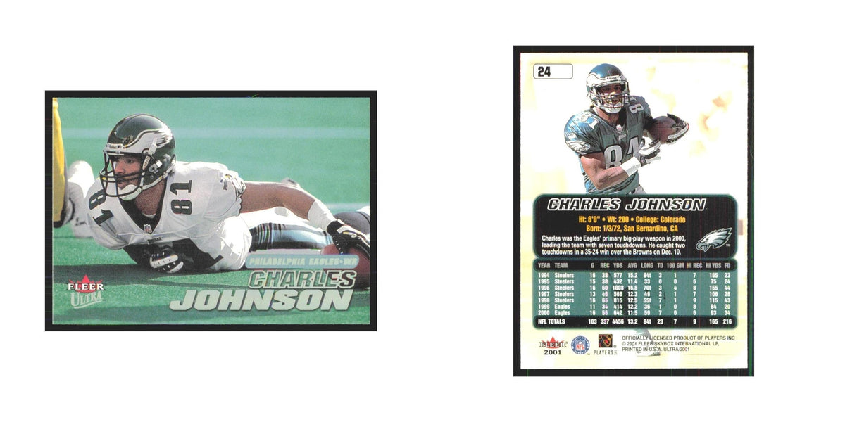 Charles Johnson 2001 Fleer Ultra #24 Philadelphia Eagles Football Card NM