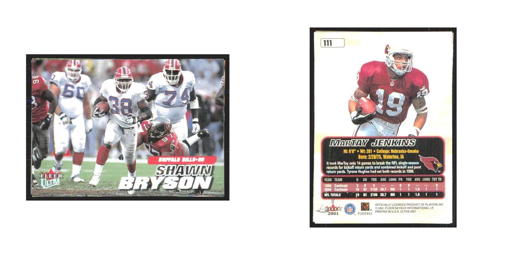MarTay Jenkins 2001 Fleer Ultra #111 Buffalo Bills Football Card NM