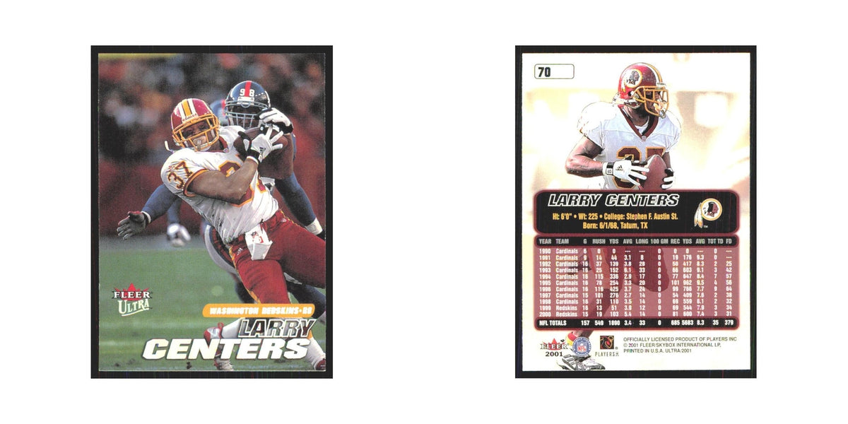 Larry Centers 2001 Fleer Ultra #70 Washington Redskins Football Card NM