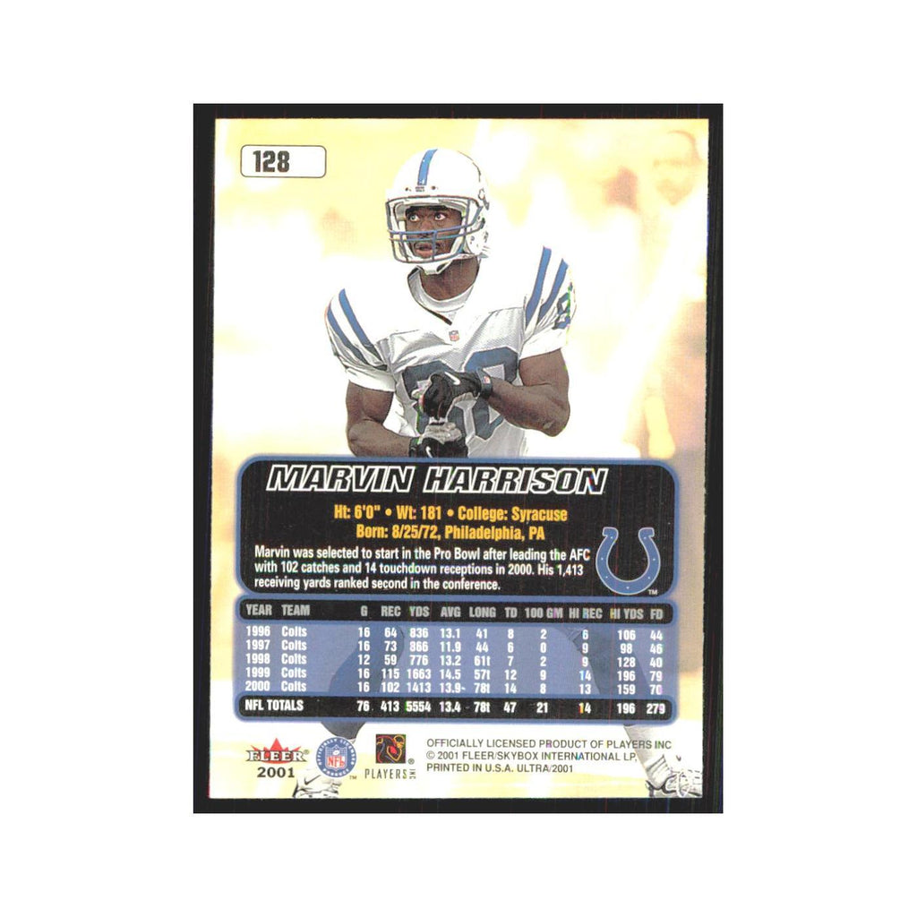 Marvin Harrison 2001 Fleer Ultra #128 Indianapolis Colts Football Card NM