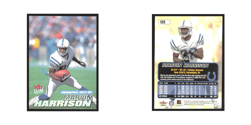 Marvin Harrison 2001 Fleer Ultra #128 Indianapolis Colts Football Card NM