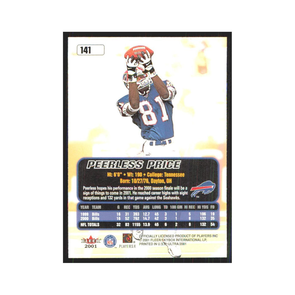 Peerless Price 2001 Fleer Ultra #141 Buffalo Bills Football Card NM