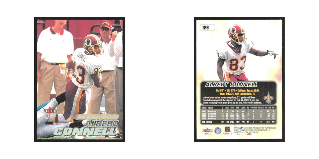 Albert Connell 2001 Fleer Ultra #126 New Orleans Saints Football Card NM