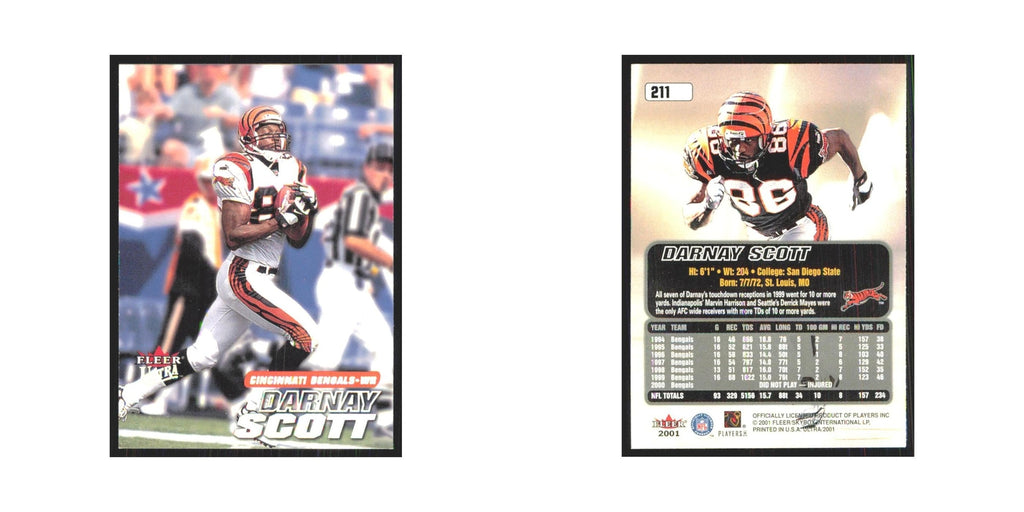 Darnay Scott 2001 Fleer Ultra #211 Cincinnati Bengals Football Card NM