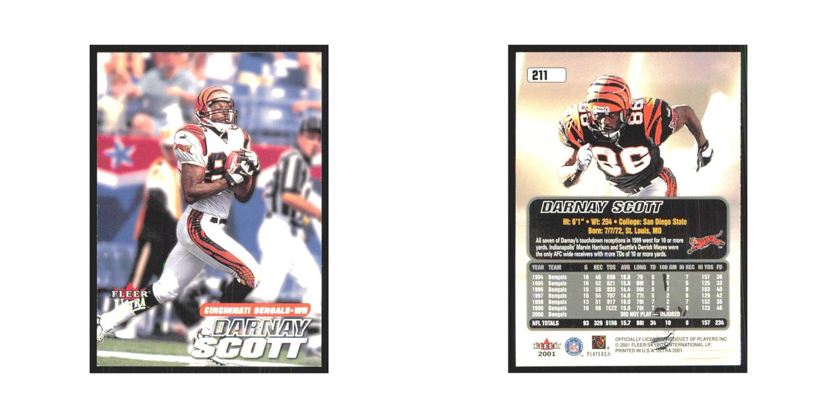 Darnay Scott 2001 Fleer Ultra #211 Cincinnati Bengals Football Card NM