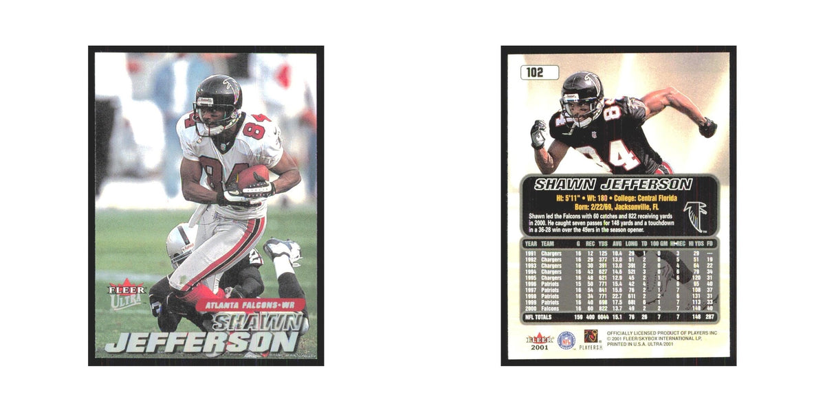 Shawn Jefferson 2001 Fleer Ultra #102 Atlanta Falcons Football Card NM