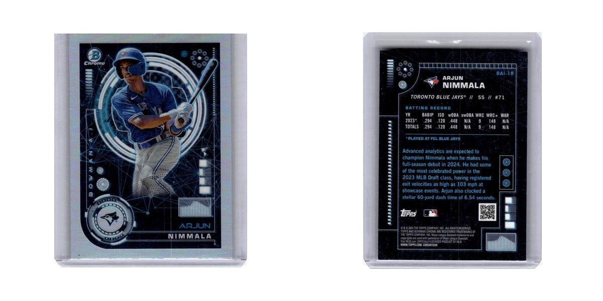 Arjun Nimmala 2024 Bowman Chrome #BAI18 Toronto Blue Jays Baseball Card NM