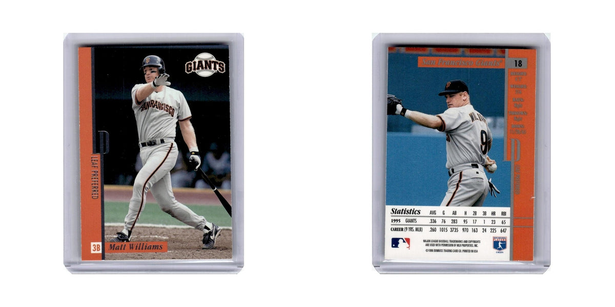 Matt Williams 1996 Leaf Preferred #18 San Francisco Giants Baseball Card NM