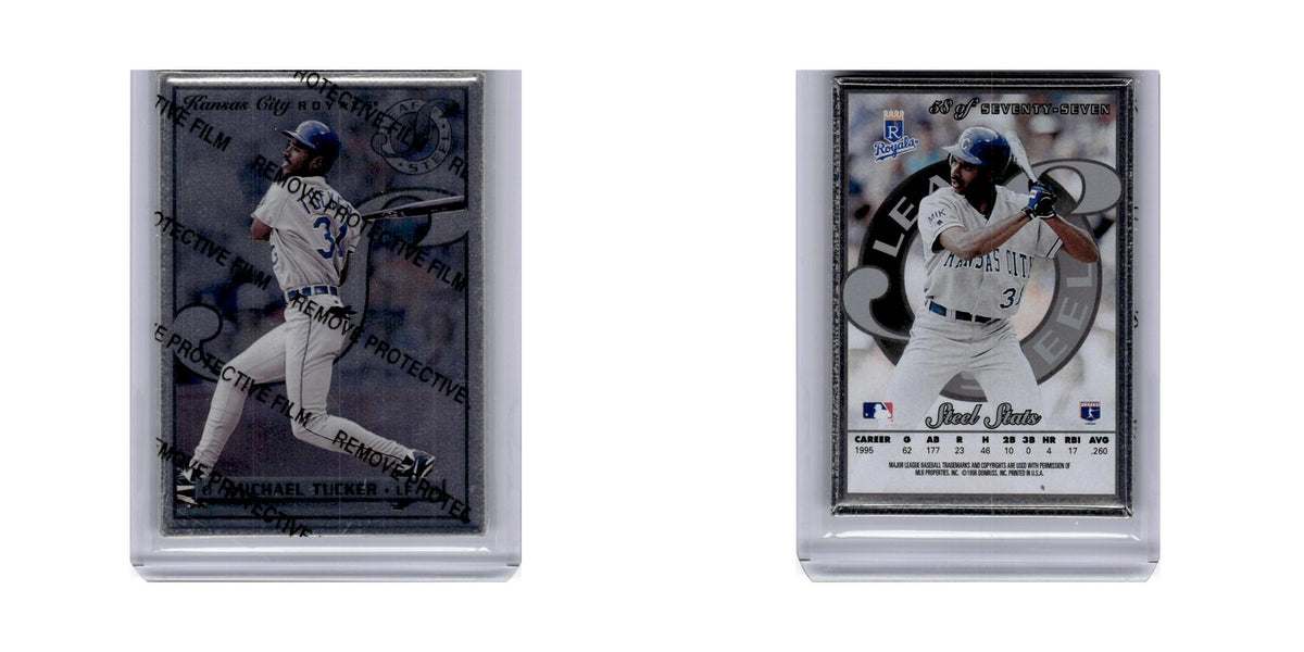Michael Tucker 1996 Leaf Steel #58 Kansas City Royals Baseball Card NM
