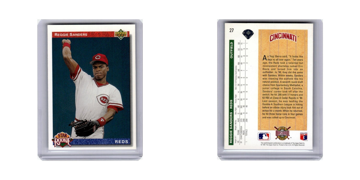 Reggie Sanders 1992 Upper Deck #27 Cincinnati Reds Baseball Card NM