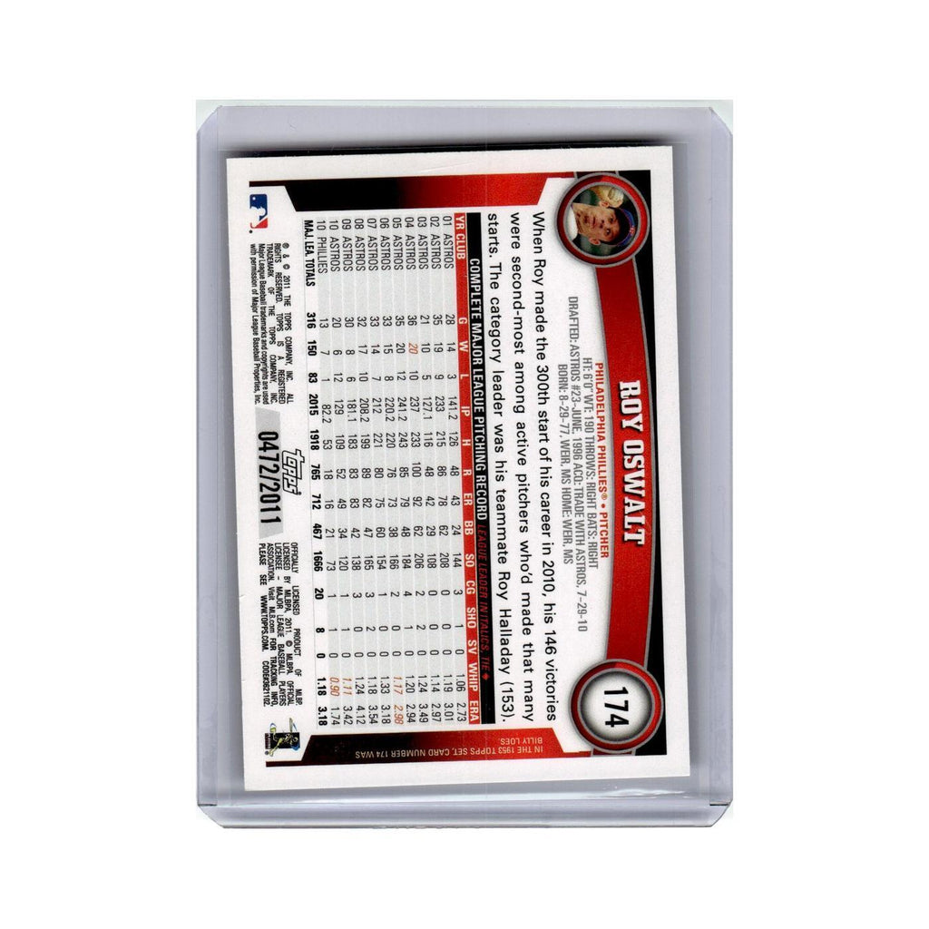 Roy Oswalt 2011 Topps #174 Philadelphia Phillies Baseball Card NM