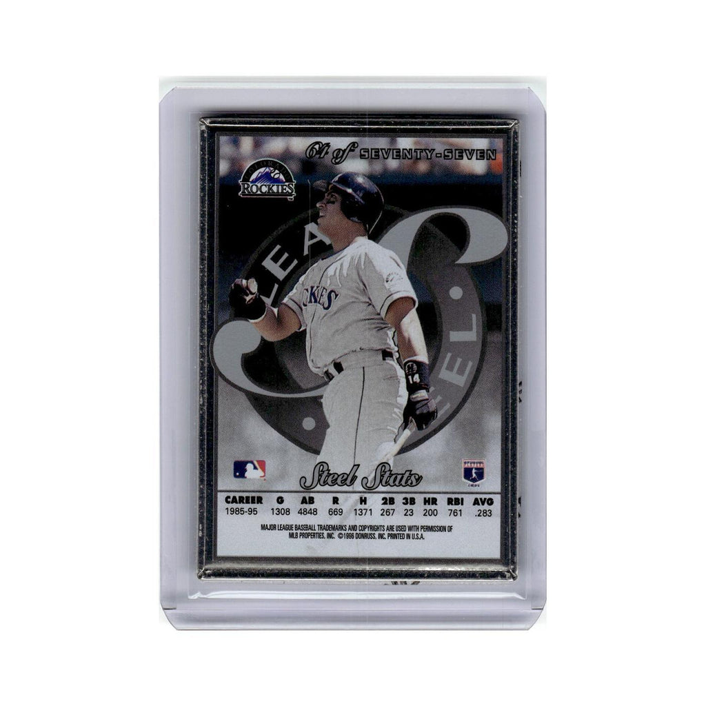 Andres Galarraga 1996 Leaf Steel #64 Colorado Rockies Baseball Card NM