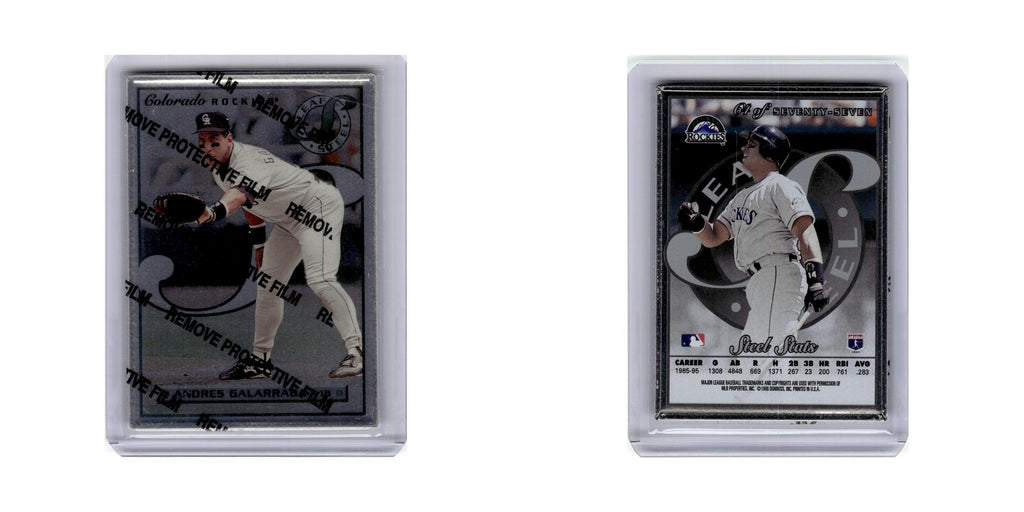 Andres Galarraga 1996 Leaf Steel #64 Colorado Rockies Baseball Card NM