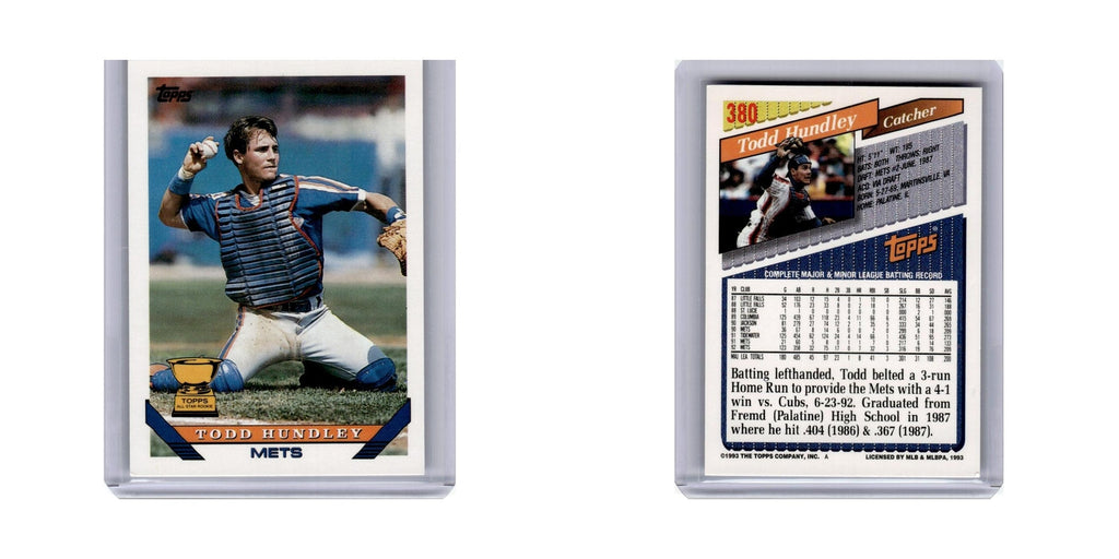 Todd Hundley 1993 Topps #380 New York Mets Baseball Card NM