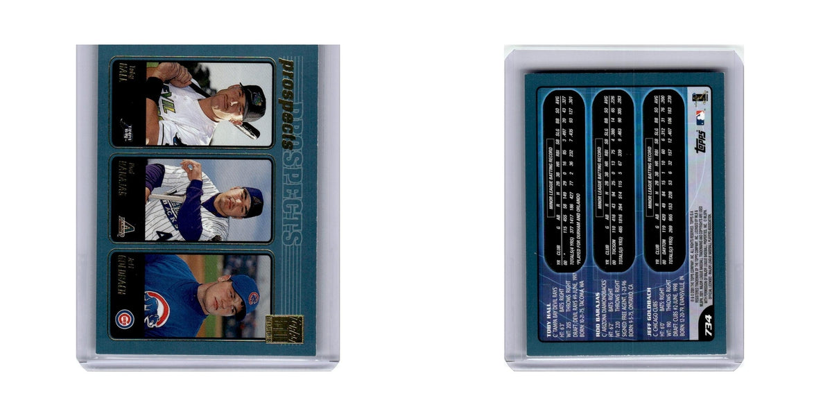 Toby Hall Rod Barajas Jeff Goldbach 2001 Topps #734 Baseball Card NM