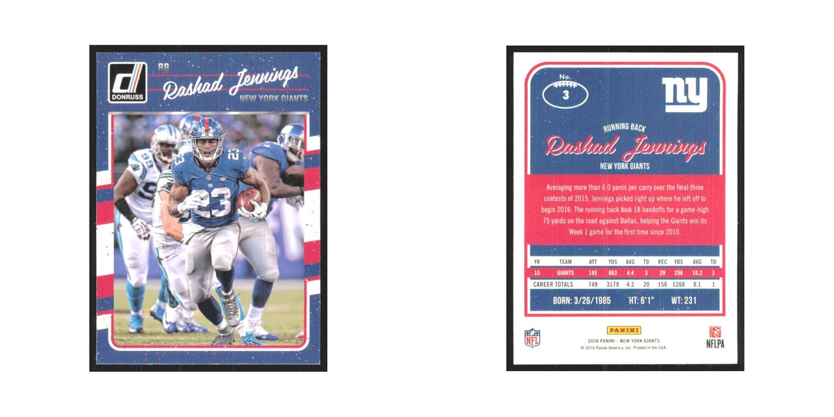 2016 Donruss Rashad Jennings Giants #3