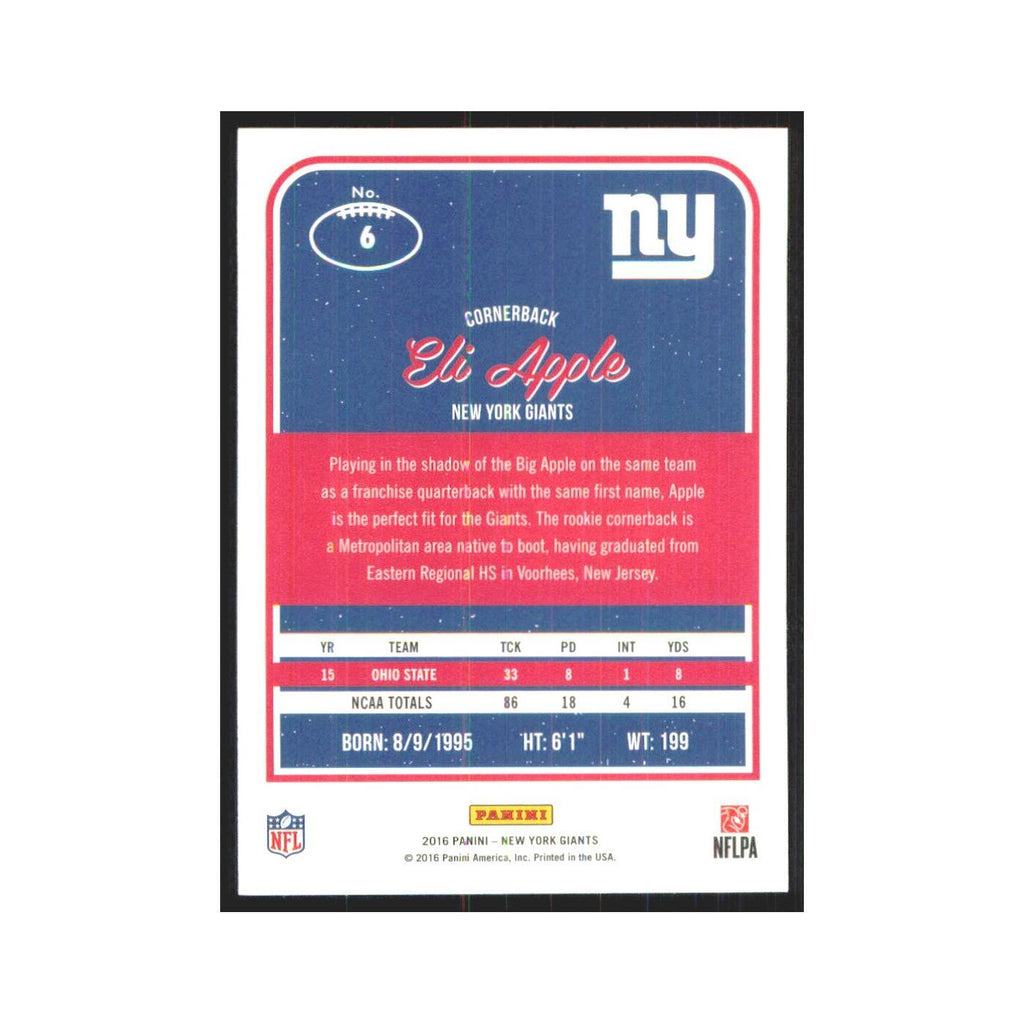 2016 Donruss Eli Apple Giants #6