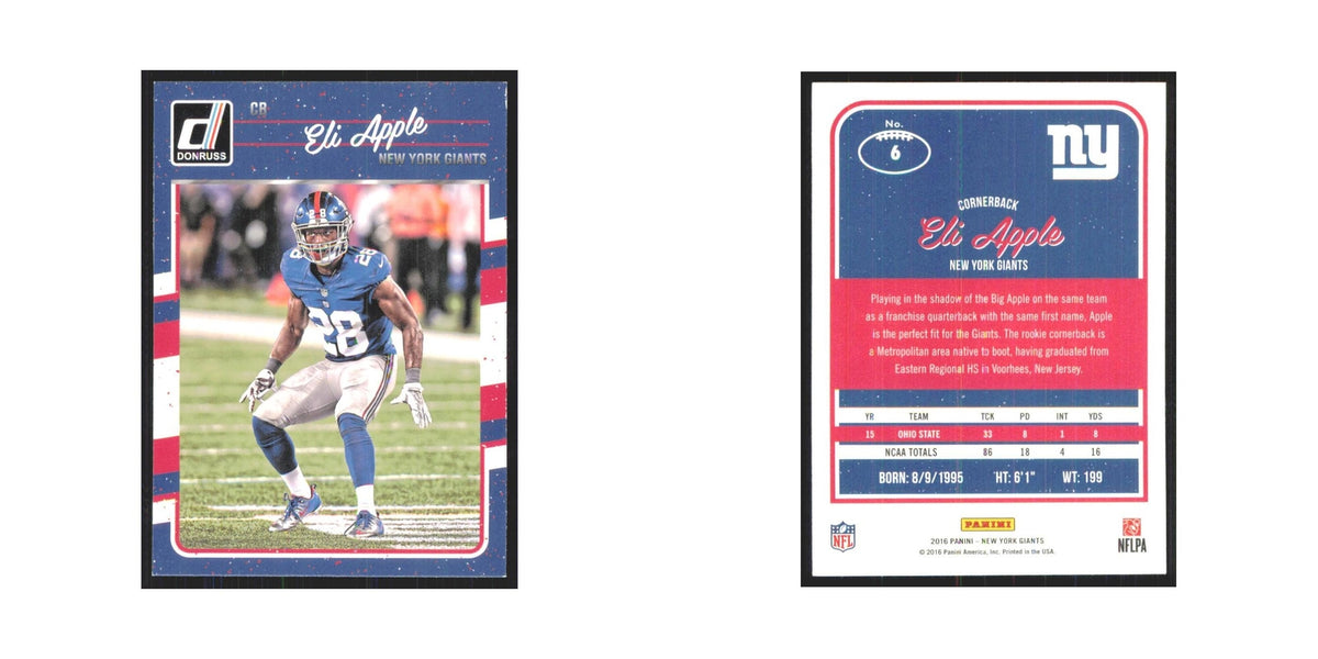 2016 Donruss Eli Apple Giants #6